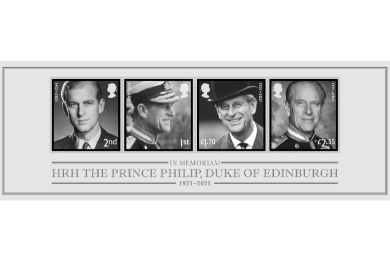 Stamps issued in memory of Duke of Edinburgh